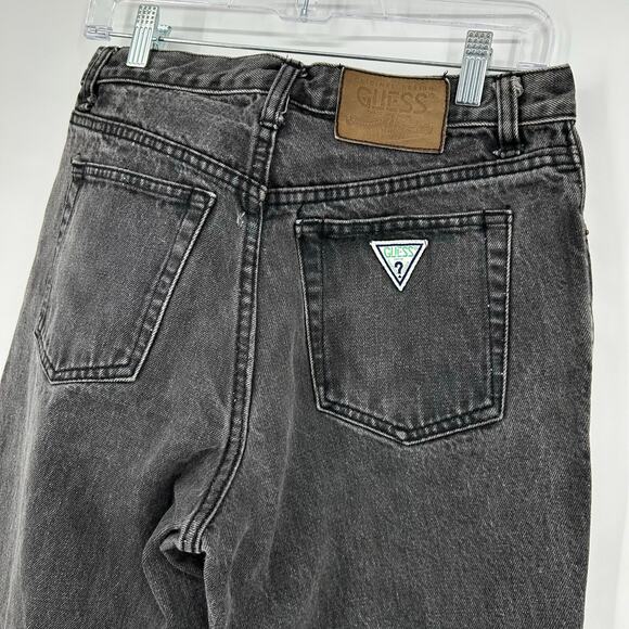 Vintage 80s Men's Faded Black GUESS Georges Marciano Denim Jeans 32 (30x33.5) - Picture 7 of 9